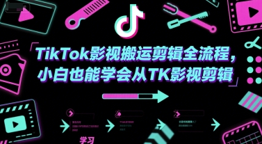 TikTok影视搬运剪辑全流程，小白也能学会从TK影视剪辑-玩备项目资源网