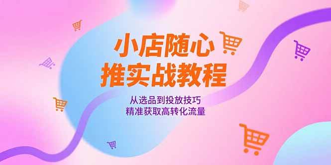 （15205期）小店随心推实战教程，从选品到投放技巧，精准获取高转化流量-玩备项目资源网