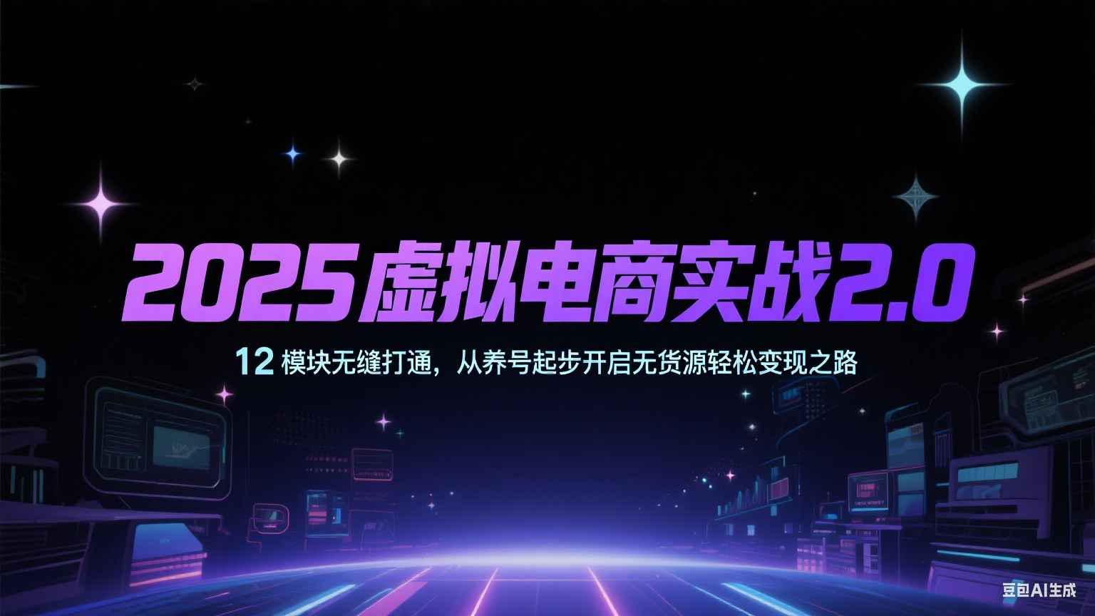 2025虚拟电商实战2.0，12模块无缝打通，从养号起步开启无货源轻松变现之路-玩备项目资源网