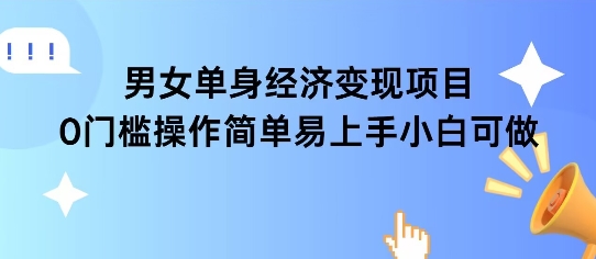 女单身经济项目变现周期长可复购率高日入1k+-玩备项目资源网