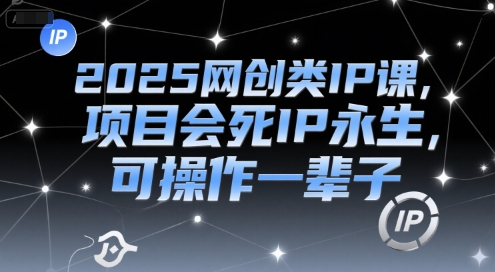 2025网创类IP课，项目会死IP永生，可操作一辈子-玩备项目资源网
