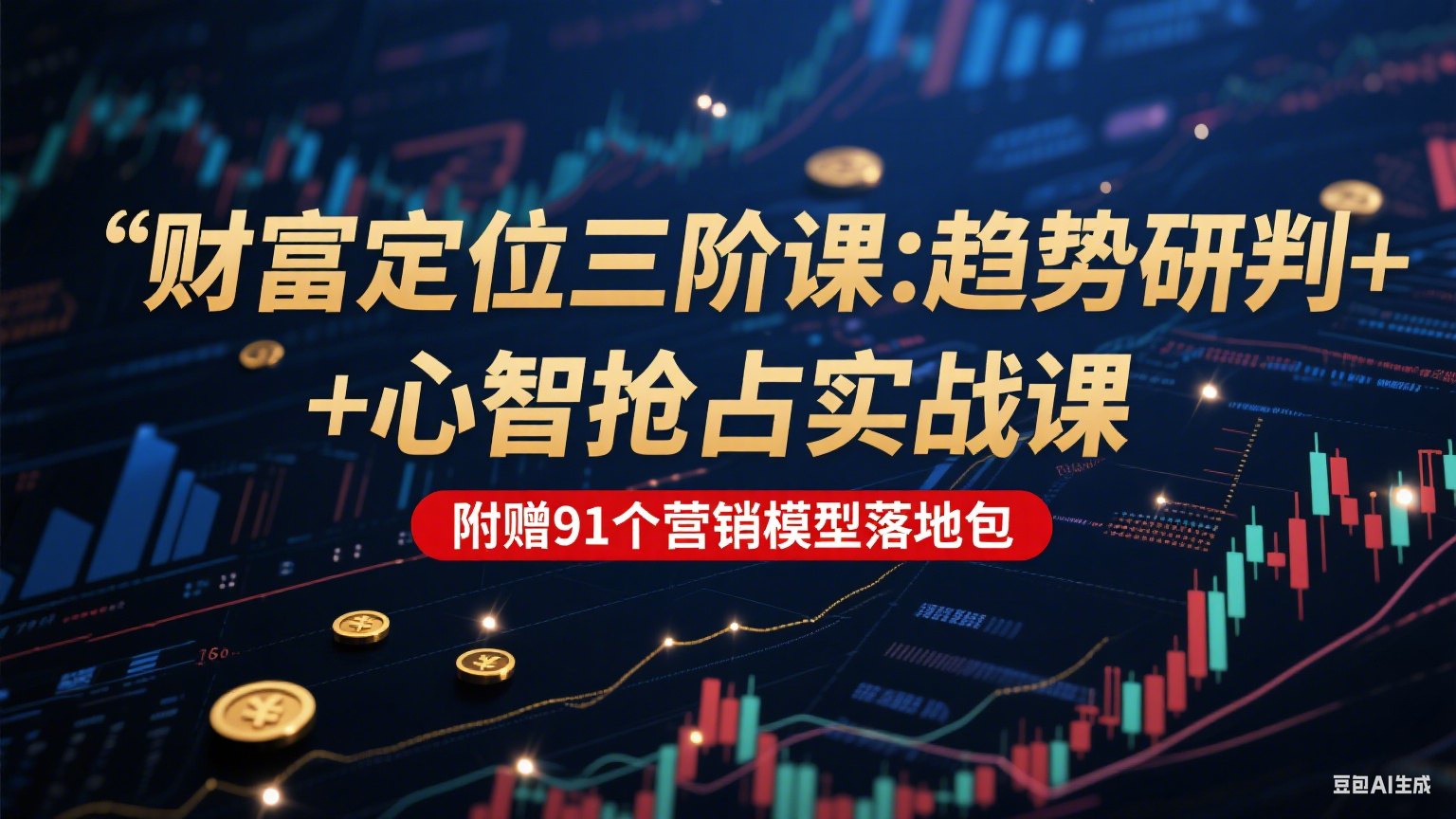 财富定位三阶：趋势研判 + 心智抢占实战课，附赠91个营销模型落地包-玩备项目资源网