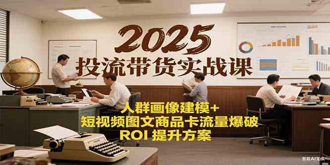 2025投流带货实战课：人群画像建模+短视频图文商品卡流量爆破ROI提升方案-玩备项目资源网