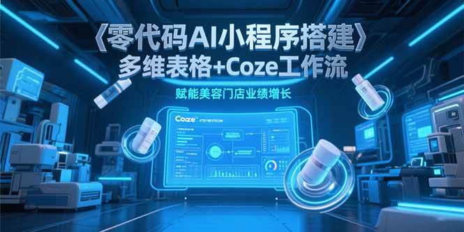 （15239期）零代码AI小程序搭建，多维表格+Coze工作流，赋能美容门店业绩增长-玩备项目资源网