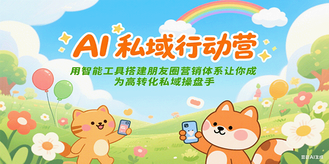 AI私域行动营：用智能工具搭建朋友圈营销体系让你成为高转化私域操盘手-玩备项目资源网