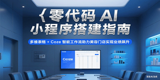 零代码AI小程序搭建指南，多维表格+Coze智能工作流助力美容门店实现业绩飙升-玩备项目资源网