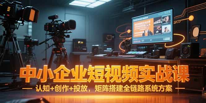 （15249期）中小企业短视频实战课，认知+创作+投放，矩阵搭建全链路系统方案-玩备项目资源网