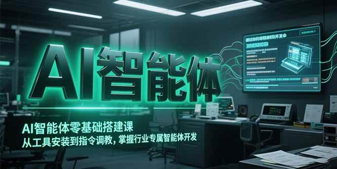 （15257期）AI智能体零基础搭建课，从工具安装到指令调教，掌握行业专属智能体开发…-玩备项目资源网