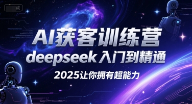 AI获客训练营，deepseek入门到精通，2025让你拥有超能力-玩备项目资源网