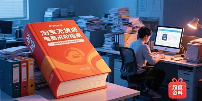 （15317期）淘宝无货源电商进阶指南，包含新人课、进阶课，配套资料，蓝海选品等-玩备项目资源网