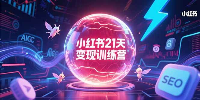 （15328期）小红书21天变现训练营，AIGC工具高效应用，SEO优化核心技巧-玩备项目资源网
