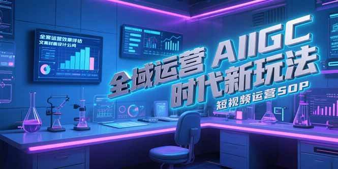 （15327期）全域运营AIGC时代新玩法，文案封面设计公式，短视频运营SOP-玩备项目资源网