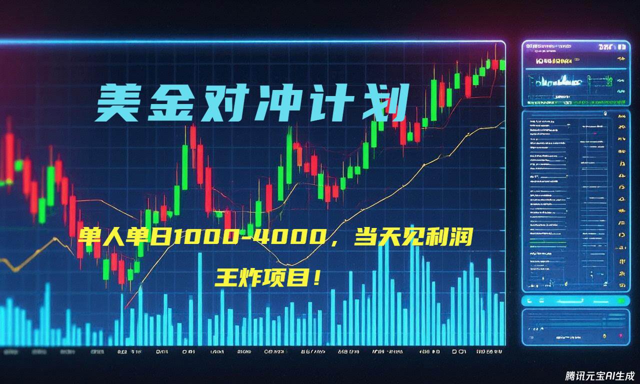 （15333期）2025年最暴力项目“美金先登计划”最新最强对冲战法，每日实际收益1K-4K-玩备项目资源网