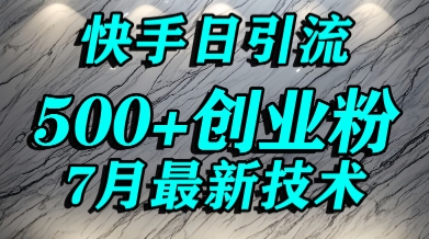 创业粉怎么打？快手精准引流创业粉，宝妈群体日进500+精准流量-玩备项目资源网