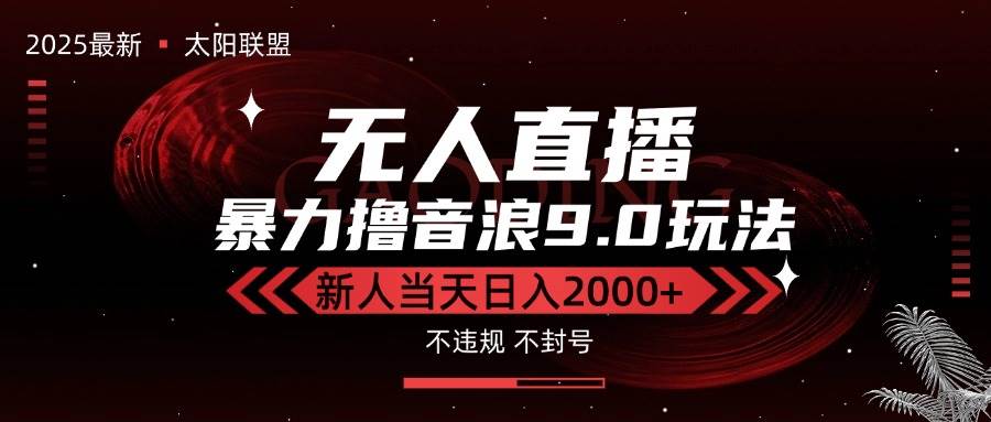 （15358期）最新抖音无人直播撸音浪独家9.0玩法，防封智能黑科技，新手当天日入2000+-玩备项目资源网