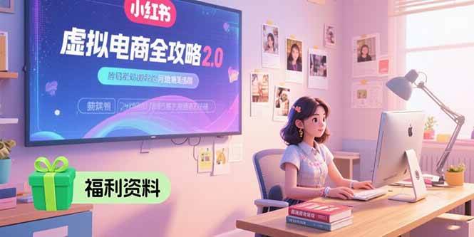 （15387期）虚拟电商全攻略2.0，开店选品实操流程，账号定位、货源发布、笔记发布技巧-玩备项目资源网