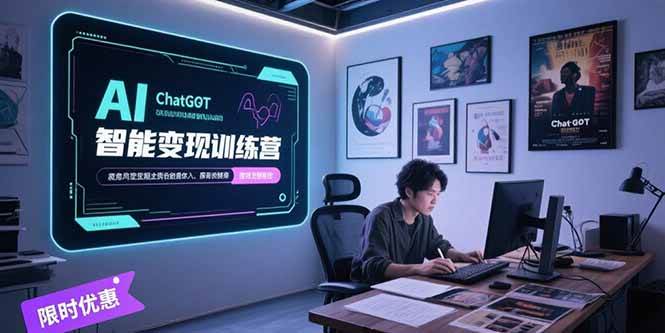 （15389期）AI智能变现训练营，ChatGPT写作变现，电影解说制作，图文带货方法论-玩备项目资源网