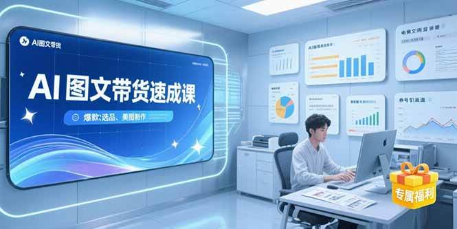 （15416期）AI图文带货速成课，养号引流秘籍，爆款选品策略，美图制作全流程-玩备项目资源网