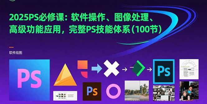 （15430期）2025PS必修课：软件操作、图像处理、高级功能应用，完整PS技能体系(100节)-玩备项目资源网