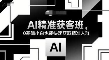 AI精准获客班，0基础小白也能快速获取精准人群-玩备项目资源网