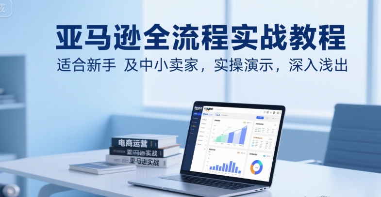亚马逊全流程实战教程，适合新手及中小卖家，实操演示，深入浅出-玩备项目资源网