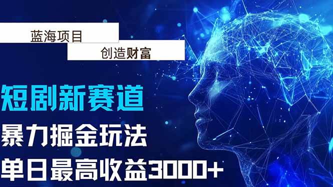 （15438期）抖音新赛道，暴力掘金玩法，单日收益最高3000+-玩备项目资源网