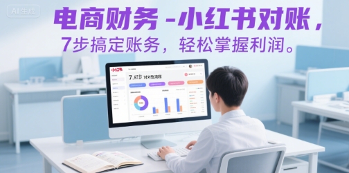 电商财务-小红书对账，7步搞定账务，轻松掌握利润-玩备项目资源网