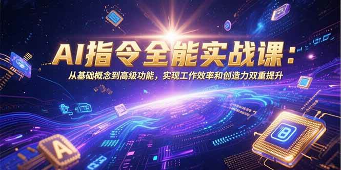（15455期）AI指令全能实战课：从基础概念到高级功能，实现工作效率和创造力双重提升-玩备项目资源网