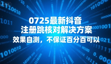 0725最新抖音注册跳核对解决方案，效果自测，不保证百分百可以-玩备项目资源网