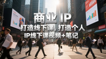 商业IP打造线下课，打造个人 IP线下课视频+笔记-玩备项目资源网