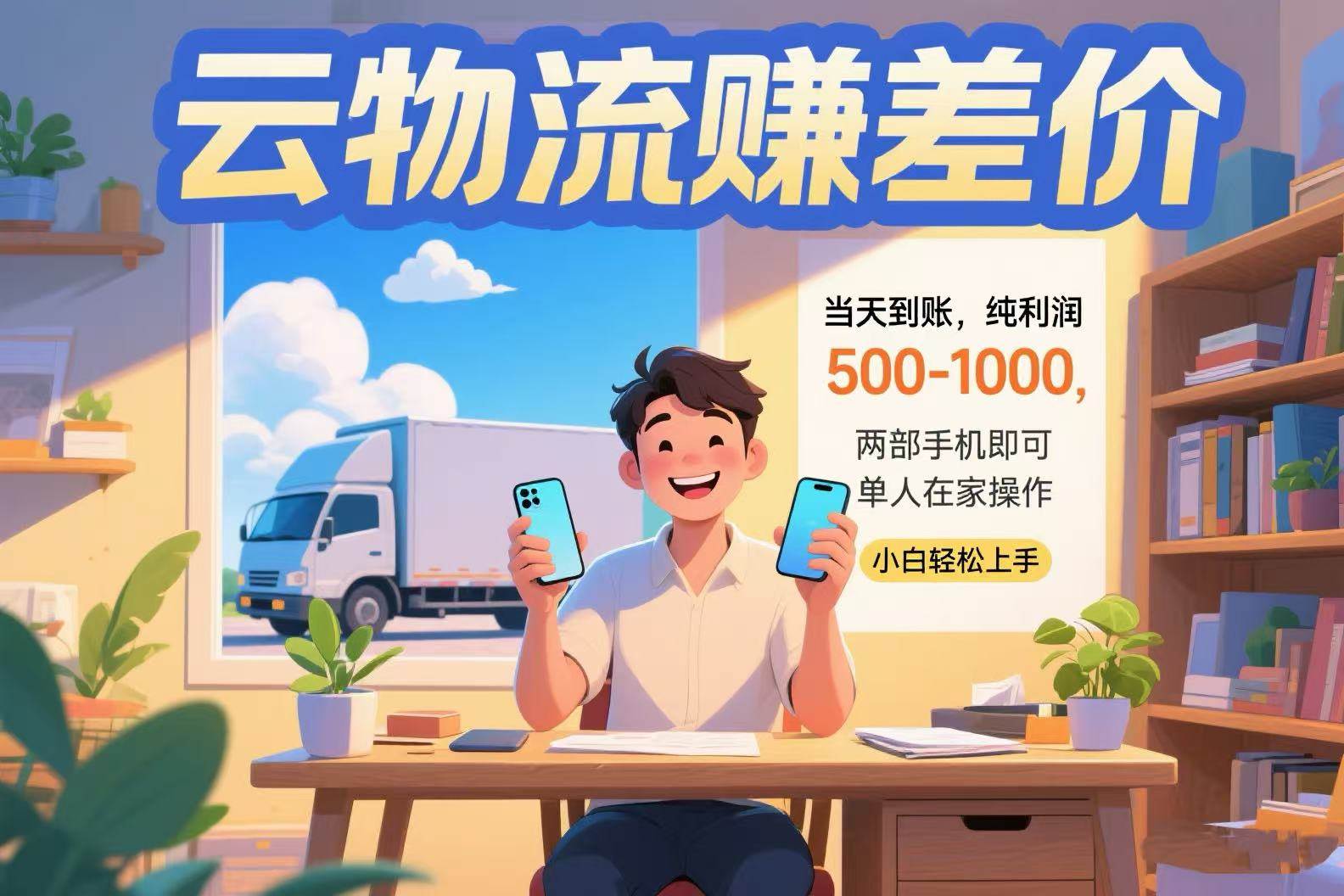 （15492期）云物流赚差价 当天到账纯利润500-1000 两部手机即可 可单人在家操作 小…-玩备项目资源网