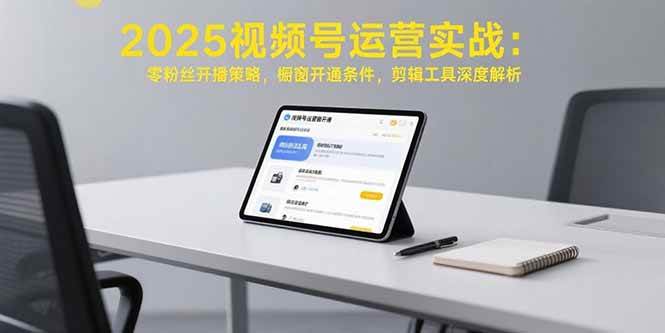 （15505期）2025视频号运营实战：零粉丝开播策略，橱窗开通条件，剪辑工具深度解析-玩备项目资源网