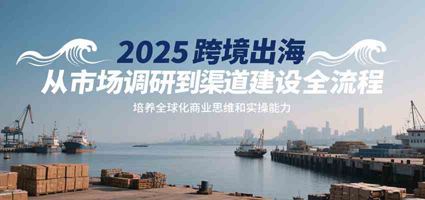 2025跨境出海从市场调研到渠道建设全流程，培养全球化商业思维和实操能力-玩备项目资源网
