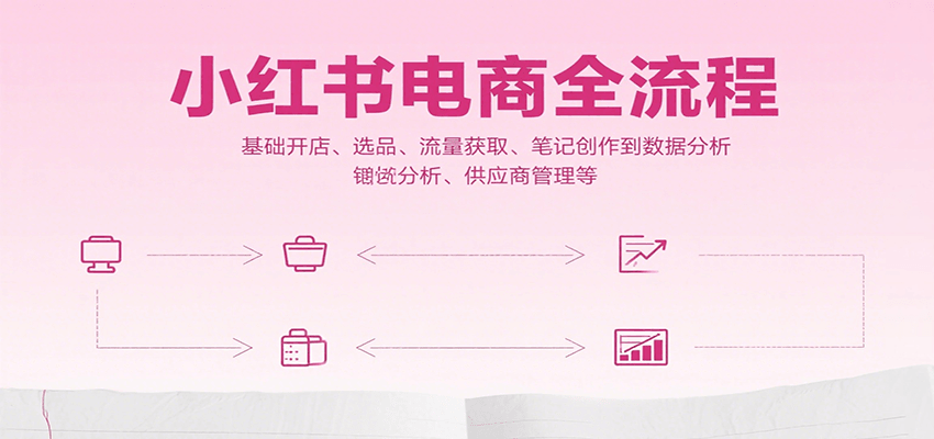 小红书电商全流程，基础开店、选品、流量获取、笔记创作到数据分析、供应商管理等-玩备项目资源网