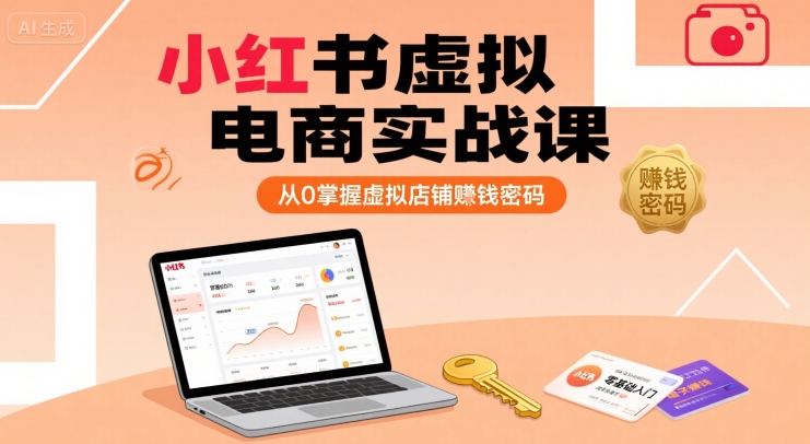 小红书虚拟电商实战课，从0掌握虚拟店铺賺钱密码-玩备项目资源网