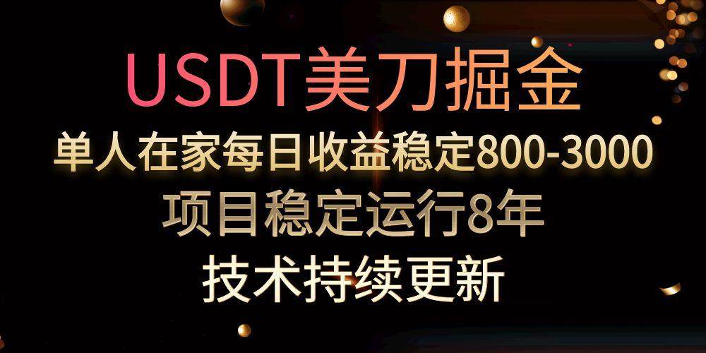 （15527期）USDT美刀掘金，单人每日收益800-3000，稳定运行8年-玩备项目资源网