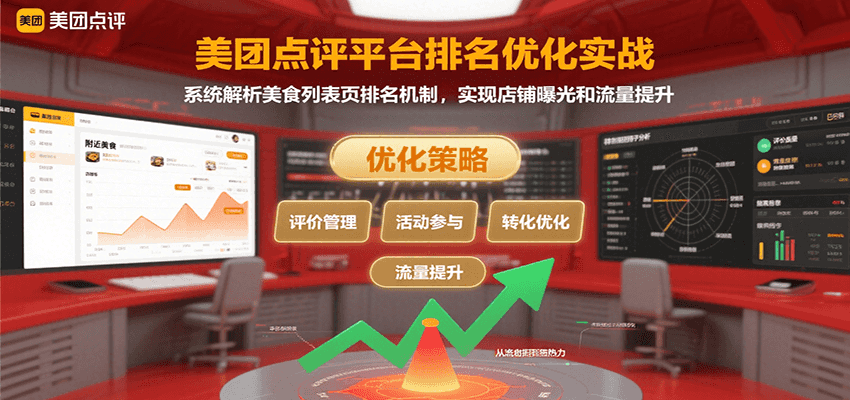美团点评平台排名优化实战，系统解析美食列表页排名机制，实现店铺曝光和流量提升-玩备项目资源网