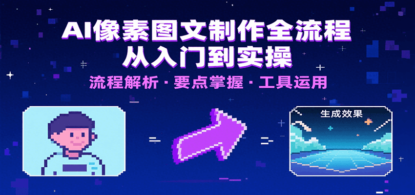 AI像素图文制作全流程：内容要点、文案选择及所用工具，助你快速入局-玩备项目资源网