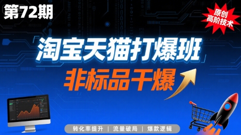 淘宝天猫打爆班原创高阶技术第72期，非标品干爆-玩备项目资源网