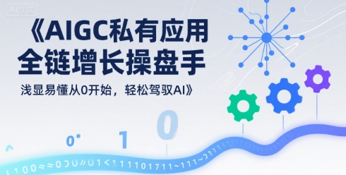 AIGC私有化应用全链增长操盘手，浅显易懂从0开始，轻松驾驭AI-玩备项目资源网