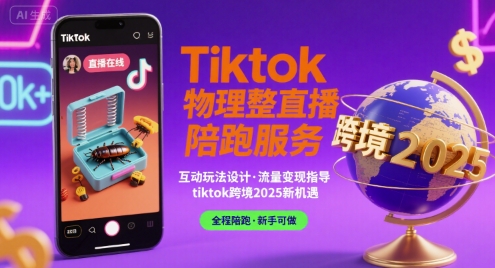 Tiktok物理整蛊直播陪跑服务-tiktok跨境2025-玩备项目资源网