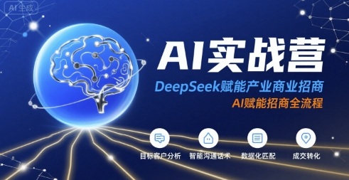 AI实战营：DeepSeek赋能产业商业招商，AI赋能招商全流程-玩备项目资源网