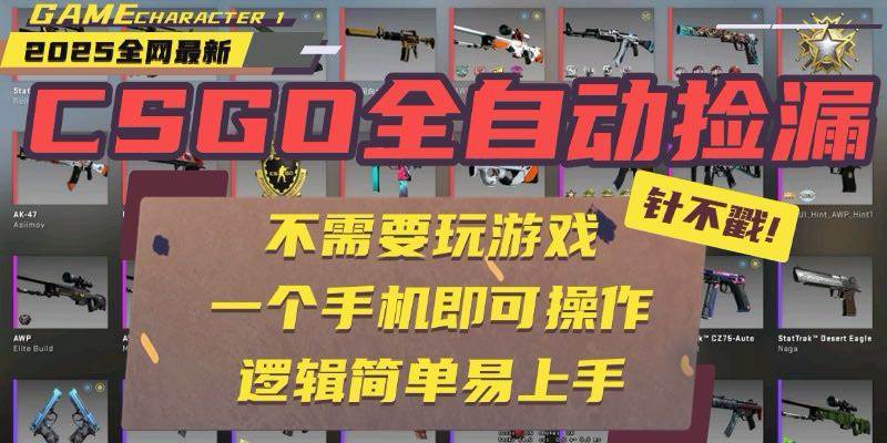 （15679期）CSGO自动捡漏项目，最新玩法，不用挂机不用玩游戏，一个手机即可操作。…-玩备项目资源网