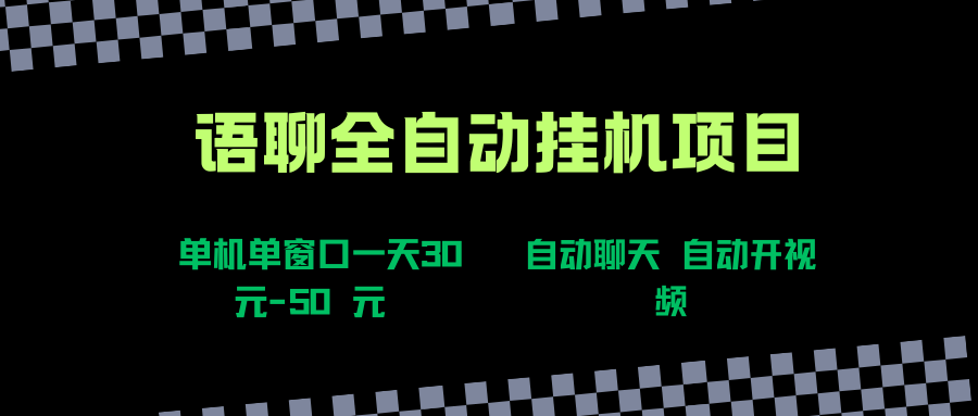 （15676期）语聊自动视频自动聊天项目全新玩法，单机单窗口一天30-50+，新手看完直接上手-玩备项目资源网