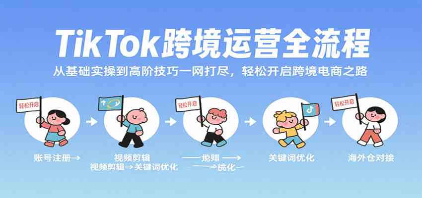 TikTok跨境运营全流程，从基础实操到高阶技巧一网打尽，轻松开启跨境电商之路-玩备项目资源网