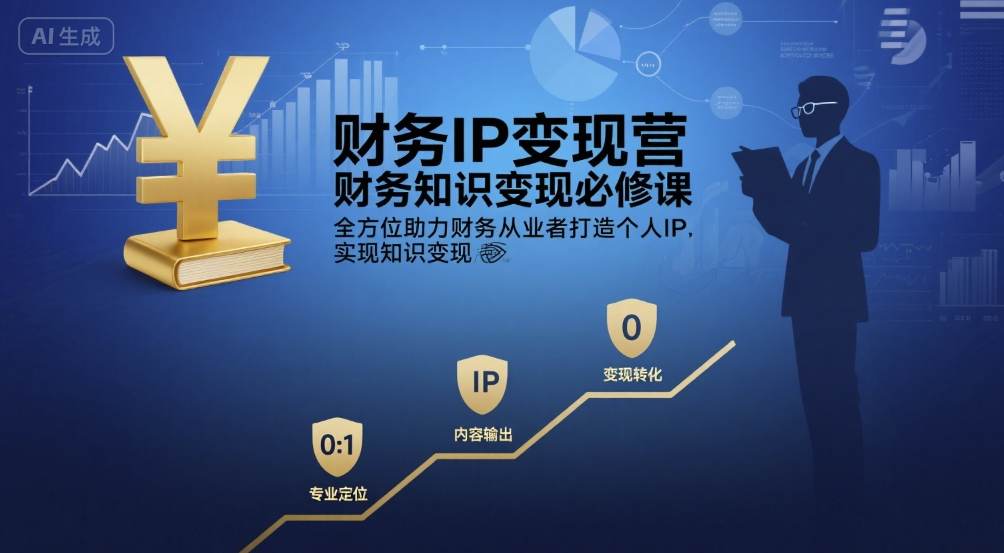 财务IP变现营，财务知识变现必修课，全方位助力财务从业者打造个人IP，实现知识变现-玩备项目资源网