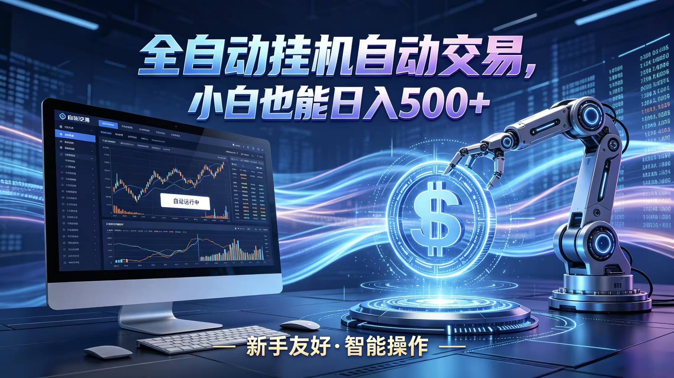 全新智能化交易助手，傻瓜式操作，小白也能快速上手，轻松实现日入500+-玩备项目资源网