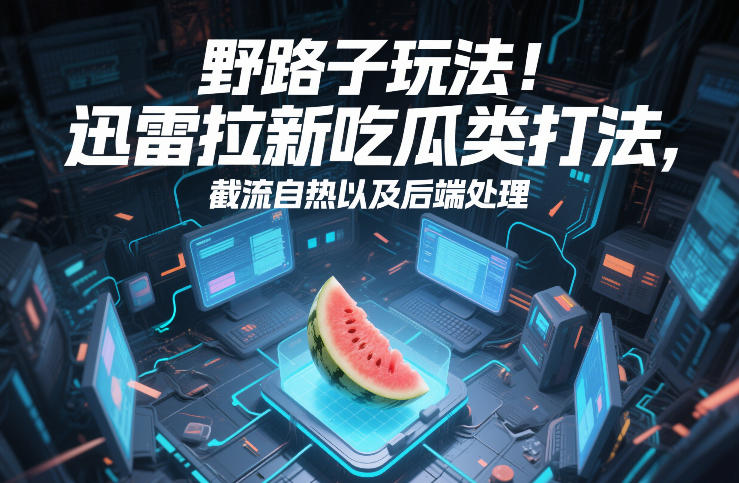 野路子玩法！迅雷拉新吃瓜类打法，截流自热以及后端处理-玩备项目资源网