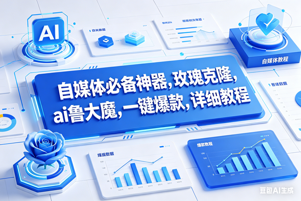 （17964期）玫瑰克隆工具，鲁大魔ai软件，自媒体的神器，一键爆款，50多个功能的详细教程。-玩备项目资源网