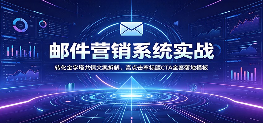 邮件营销系统实战：转化金字塔共情文案拆解，高点击率标题CTA全套落地模板-玩备项目资源网